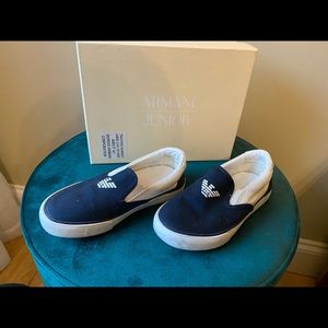 Pre-Owned 100% Authentic Armani Junior Sneakers SZ 8.5c EUR 25